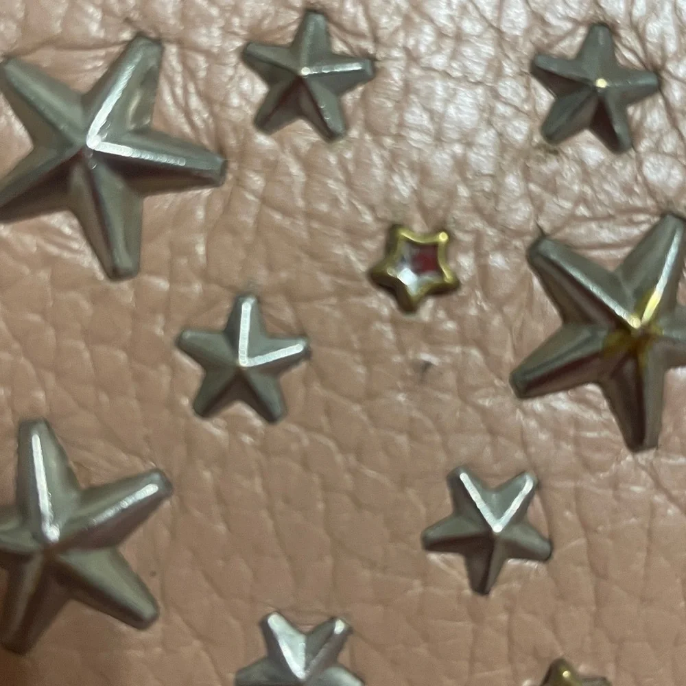 Jimmy Choo Studded Peach Leather Wallet